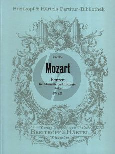 Mozart Konzert A-Dur KV 622 Klarintette in A und Orchester Partitur