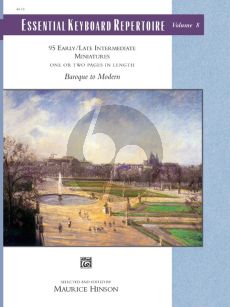 Album Essential Keyboard Repertoire Vol.8 - Miniatures for Piano Solo (95 Early / Late Intermediate Miniatures - Baroque to Modern) (Edited by Maurice Hinson)