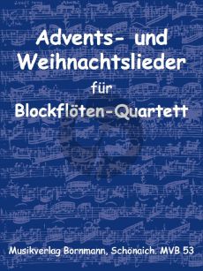 Album Advents- und Weihnachtslieder 4 Blockflöten (SATB) Partitur und Stimmen (Bornmann)