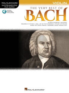 The Very Best of Bach Instrumental Play-Along Violin Book with Audio online)