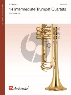 Proust 14 Intermediate Trumpet Quartets (Score/Parts)