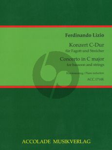 Lizio Konzert C-dur Fagott-Streicher-Bc (KA) (ed. Bodo Koenigsbeck)