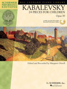 Kabalevsky 24 Pieces for Children Op.39 for Piano (Book with Audio online) (edited by Margaret Otwell)