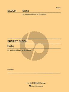 Bloch Suite for Viola (or Cello) and Orchestra (Study Score)