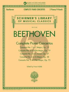 Beethoven Complete Piano Concertos Piano reduction (edited by Franz Kullak) (Book with Audio online of full performances & orchestral accompaniments)