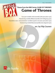 Djawadi Game of Thrones for Variable Wind Ensemble (with Percussion ad lib.) (Score/Parts) (arr. Filip Ceunen)