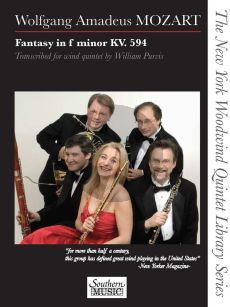 Mozart Fantasy in F-Minor KV 594 for Woodwind Quintet (Score/Parts) (arr. William Purvis)