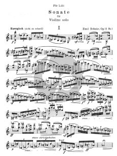 Bohnke Sonata Op.13 No.1 for Violon Solo