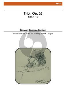 Cambini 6 Trios Op. 26 Vol. 2 No. 4 - 6 Flute-Violin and Viola (Score/Parts) (edited by Paul M. Douglas)
