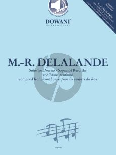 Delalande Suite for Descant (Soprano) Recorder and Bc (Book with Audio online) (Dowani)