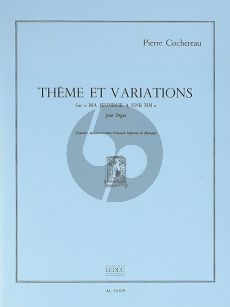 Cochereau Thème et Variations Op.16 sur 'Ma Jeunesse a une Fin' for Organ