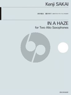 Sakai In a Haze for 2 Alto Saxophones (Score/parts)