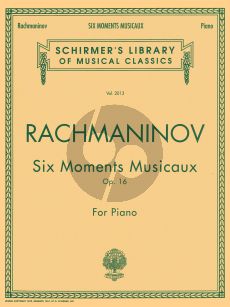 Rachmaninoff 6 Moments Musicaux Op.16 Piano solo