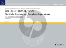 Buxtehude Samtliche Orgelwerke Vol.1 Part 1 (Free Organ Works) (edited by Claudia Schumacher)