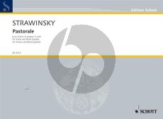 Strawinsky Pastorale Violine mit Oboe, Englischhorn, Klarinette (A) und Fagottr Partitur