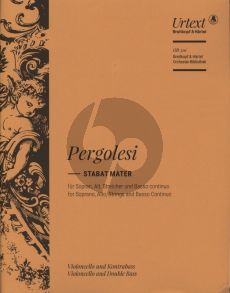 Pergolesi Stabat Mater (Sopr.-Alto soli-Female Choir-String Orch.) Violoncello/Double Bass (edited by Helmut Hucke) (Breitkopf)