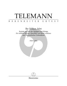 Telemann Ihr Volker Hort TWV 1:921 Mittelstimme-Flote und Bc (Gustav Fock)