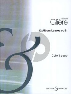 Gliere 12 Albumleaves Op.51 Violoncello-Piano