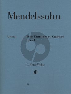 Mendelssohn 3 Fantaisies ou Caprices Op.16 (Henle-Urtext)