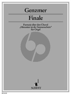 Genzmer Finale Fantasie "Hinunter ist der Sonnenschein" GeWV 411 Orgel