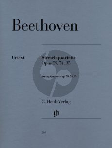 Beethoven Streichquartette Op. 59 - 74 - 95 Stimmen (Herausgeber Paul Mies) (Henle-Urtext)