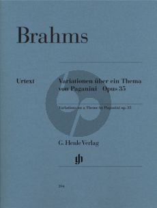 Brahms Paganini Variationen Op.35 fur Klavier (Herausgegeben und Fingersatz von Hans Kahn) (Henle-Urtext)