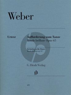 Weber Aufforderung zum Tanz Op.65 Des-dur (Rondo Brillant) (edited by Sonja Gerlach) (Henle-Urtext)