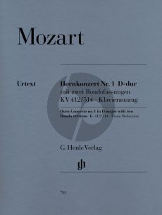 Mozart Konzert Nr.1 D-dur KV 412 / 514 + 2 Rondofassungen (Horn D/F) (Henle-Urtext)