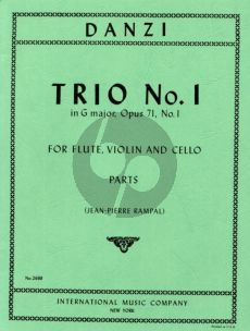 Danzi Trio G-major Op.71 No.1 for Flute, Violin and Violoncello Parts (Edited by Jean-Pierre Rampal)