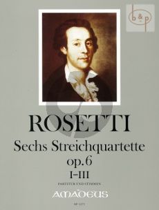 6 Quartette Op.6 Vol.1 (No.1 - 3) (RWV D9 -D14)