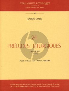 Litaize 24 Preludes Liturgiques Vol. 2 No. 9 - 16 pour Orgue sans pedales