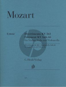 Mozart Divertimento Es-dur KV 563 / Fragment G-dur KV Anh.66 (562e) Violine, Viola und Violoncello Stimmen (Herausgeber Wolf-Dieter Seiffert) (Henle-Urtext)