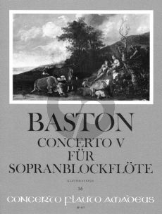 Baston Concerto No.5 C-major Descant Rec.-Strings-Bc (pian red.) (Grete Zahn)