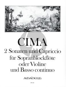 Cima 2 Sonaten und Capriccio fur Sopranblockflote [Violone] un Bc (Herausgegeben von Martin Nitz)