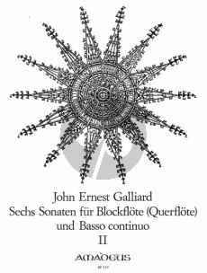 Galliard 6 Sonaten Vol. 2 No. 4 - 6 Altblockflöte (Flöte)-Bc (Walter Kolneder)