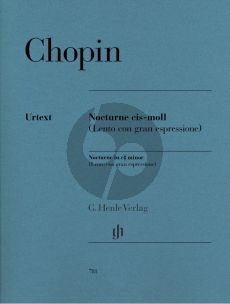 Chopin Nocturne cis-moll (Lento con gran espressione) Op.Posthume (KK IVa Nr. 16) Klavier (Edited by Ewald Zimmermann - Fingering by Hans-Martin Theopold) (Henle-Urtext)