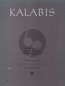 Kalabis 3 Monologues Op.83 Violoncello solo (1996)