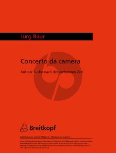 Baur Concerto da Camera Auf der Suche nach der verlorenen Zeit fur Blockflote und Klavier