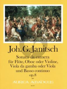 Janitsch Sonata da Camera D-Dur Op. 8 Flöte-Oboe[Violine]-Viola da gamba[Viola]-Bc (Part./Stimmen