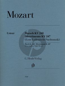 Mozart March KV 248 · Divertimento KV 247 (First Lodron Night Music for Horn and Strings) (Parts)