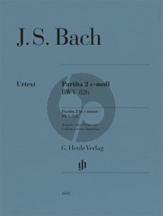 Bach Partita No.2 c-minor BWV 826 for Piano Solo (Editor: Ullrich Scheideler)