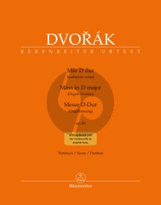 Dvorak Messe D-dur Op.86 Soli-Chor-Orgel (Orgelfassung) (Partitur) (herausgegeben von Haig Utidjian)