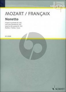 Nonett nach Quintett KV 452 (Oboe-Clar.[Bb]- Horn[Eb]-Bsn.- 2 Vi.-Va.-Vc.-Db.)