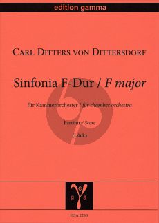 Dittersdorf Sinfonia F-Dur für Kammerorchester (Partitur) (Rudolf Lück)