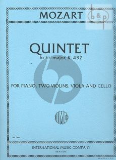 Quintet E-flat major KV 452 (2 Vi.-Va.-Vc.-Pi.)