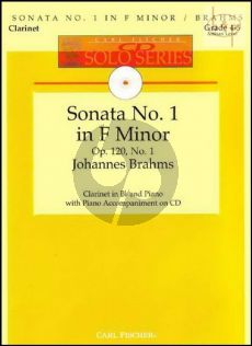 Sonata Op.120 No.1 (Clarinet-Piano) (Book-Online Audio) (edited by Denise Schmidt)