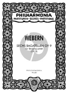 Webern 6 Bagatellen Op.9 2 Vi.-Va.-Vc. Studienpart.