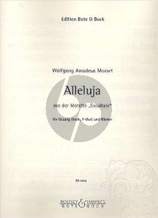 Mozart Alleluja (aus Exultate Jubilate) Hohe Stimme (F-dur- Original) (lat.)