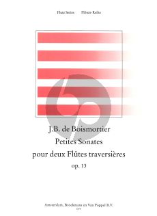 Boismortier 12 Petites Sonatas Op.13 2 Flutes (edited by Jane Bowers)