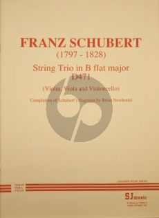 Schubert String Trio, D471(Completed by Brian Newbould) Parts